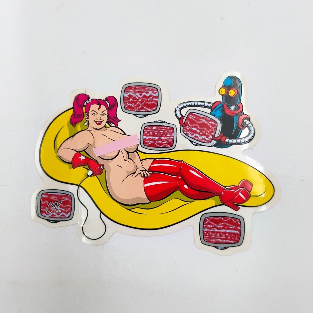COOP Art Sticker Decal Sci-Fi Pinup Girl Robot TV Lowbrow Poster PopVTG 2000s
